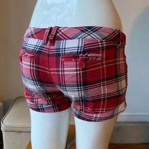 Abercrombie Kids Red Plaid Flannel Shorts Girls 12